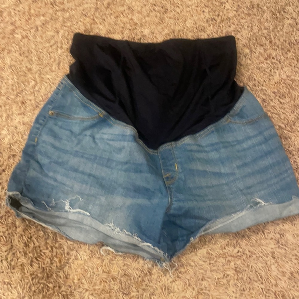 Maternity jean shorts